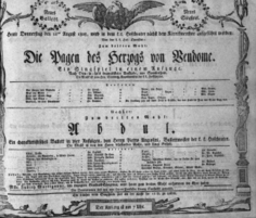 Theaterzettel (Oper und Burgtheater in Wien) 18080811 Seite: 1