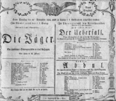 Theaterzettel (Oper und Burgtheater in Wien) 18081122 Seite: 1