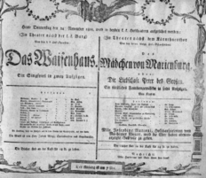 Theaterzettel (Oper und Burgtheater in Wien) 18081124 Seite: 1