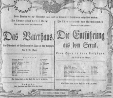 Theaterzettel (Oper und Burgtheater in Wien) 18081125 Seite: 1