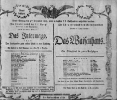 Theaterzettel (Oper und Burgtheater in Wien) 18081205 Seite: 1