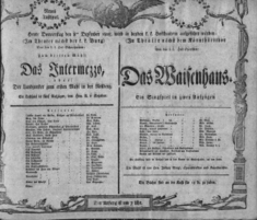 Theaterzettel (Oper und Burgtheater in Wien) 18081208 Seite: 1