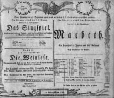 Theaterzettel (Oper und Burgtheater in Wien) 18081209 Seite: 1