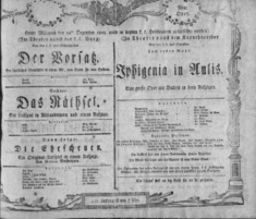 Theaterzettel (Oper und Burgtheater in Wien) 18081214 Seite: 1