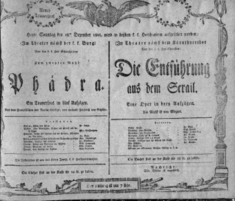 Theaterzettel (Oper und Burgtheater in Wien) 18081218 Seite: 1