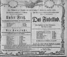 Theaterzettel (Oper und Burgtheater in Wien) 18081219 Seite: 1