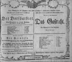 Theaterzettel (Oper und Burgtheater in Wien) 18081226 Seite: 1