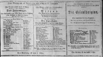 Theaterzettel (Oper und Burgtheater in Wien) 18090116 Seite: 1