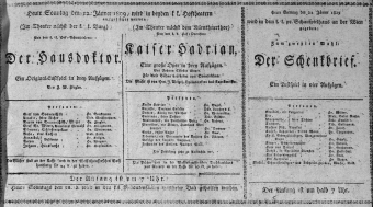 Theaterzettel (Oper und Burgtheater in Wien) 18090122 Seite: 1