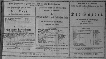 Theaterzettel (Oper und Burgtheater in Wien) 18090127 Seite: 1