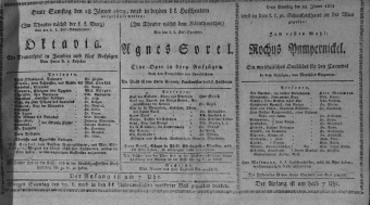 Theaterzettel (Oper und Burgtheater in Wien) 18090128 Seite: 1