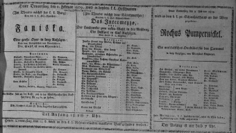Theaterzettel (Oper und Burgtheater in Wien) 18090202 Seite: 1