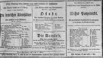 Theaterzettel (Oper und Burgtheater in Wien) 18090205 Seite: 1