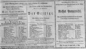 Theaterzettel (Oper und Burgtheater in Wien) 18090206 Seite: 1