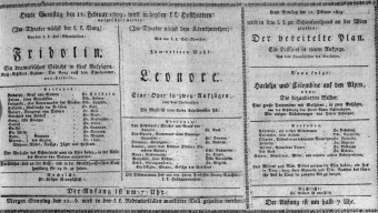 Theaterzettel (Oper und Burgtheater in Wien) 18090211 Seite: 1