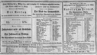 Theaterzettel (Oper und Burgtheater in Wien) 18090303 Seite: 1