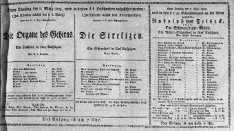 Theaterzettel (Oper und Burgtheater in Wien) 18090307 Seite: 1