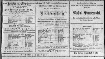 Theaterzettel (Oper und Burgtheater in Wien) 18090309 Seite: 1