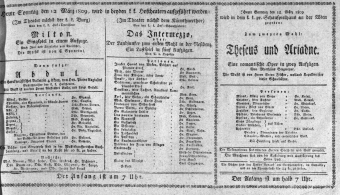 Theaterzettel (Oper und Burgtheater in Wien) 18090312 Seite: 1