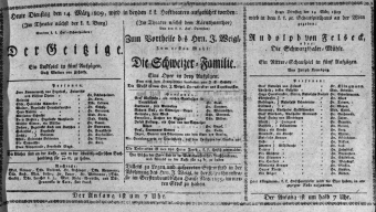Theaterzettel (Oper und Burgtheater in Wien) 18090314 Seite: 1