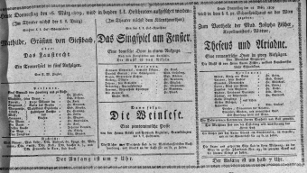 Theaterzettel (Oper und Burgtheater in Wien) 18090316 Seite: 1