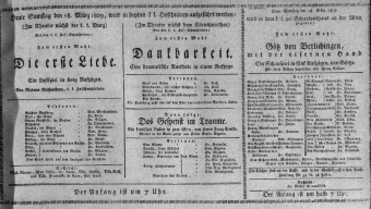 Theaterzettel (Oper und Burgtheater in Wien) 18090318 Seite: 1
