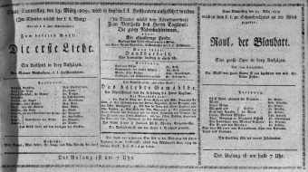 Theaterzettel (Oper und Burgtheater in Wien) 18090323 Seite: 1