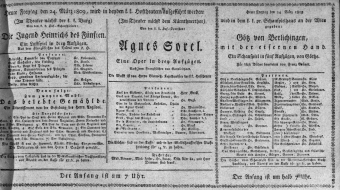 Theaterzettel (Oper und Burgtheater in Wien) 18090324 Seite: 1