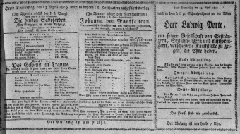 Theaterzettel (Oper und Burgtheater in Wien) 18090413 Seite: 1