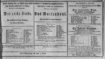 Theaterzettel (Oper und Burgtheater in Wien) 18090414 Seite: 1
