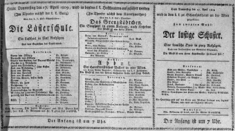 Theaterzettel (Oper und Burgtheater in Wien) 18090427 Seite: 1
