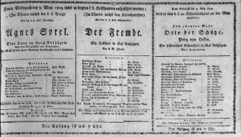 Theaterzettel (Oper und Burgtheater in Wien) 18090503 Seite: 1
