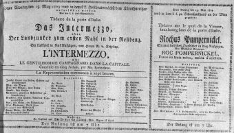 Theaterzettel (Oper und Burgtheater in Wien) 18090515 Seite: 1