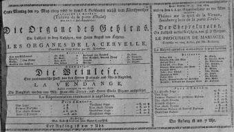 Theaterzettel (Oper und Burgtheater in Wien) 18090529 Seite: 1