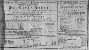Theaterzettel (Oper und Burgtheater in Wien) 18090609 Seite: 1