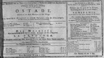 Theaterzettel (Oper und Burgtheater in Wien) 18090614 Seite: 1