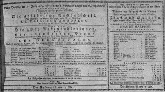 Theaterzettel (Oper und Burgtheater in Wien) 18090620 Seite: 1