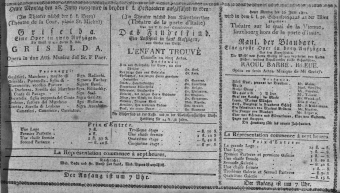 Theaterzettel (Oper und Burgtheater in Wien) 18090626 Seite: 1