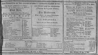 Theaterzettel (Oper und Burgtheater in Wien) 18090628 Seite: 1
