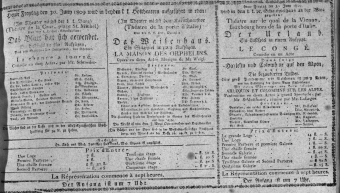 Theaterzettel (Oper und Burgtheater in Wien) 18090629 Seite: 1
