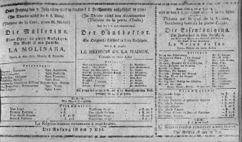 Theaterzettel (Oper und Burgtheater in Wien) 18090707 Seite: 1