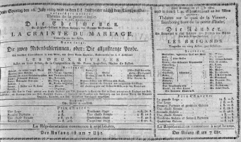 Theaterzettel (Oper und Burgtheater in Wien) 18090716 Seite: 1