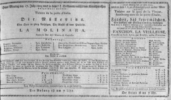Theaterzettel (Oper und Burgtheater in Wien) 18090717 Seite: 1