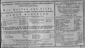 Theaterzettel (Oper und Burgtheater in Wien) 18090801 Seite: 1