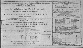 Theaterzettel (Oper und Burgtheater in Wien) 18090809 Seite: 1