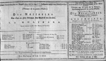 Theaterzettel (Oper und Burgtheater in Wien) 18090810 Seite: 1