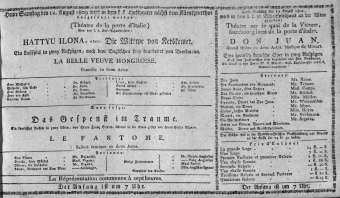 Theaterzettel (Oper und Burgtheater in Wien) 18090812 Seite: 1