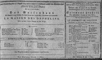 Theaterzettel (Oper und Burgtheater in Wien) 18090817 Seite: 1