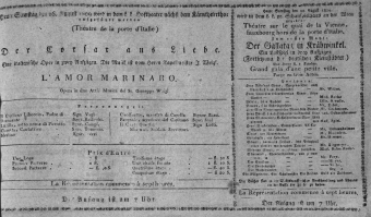 Theaterzettel (Oper und Burgtheater in Wien) 18090826 Seite: 1