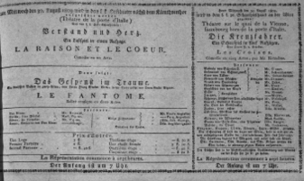Theaterzettel (Oper und Burgtheater in Wien) 18090830 Seite: 1